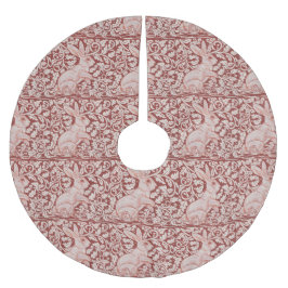 ラブリーブリックレッドホワイトラビットツリースカート ブラッシュドポリエステルツリースカート