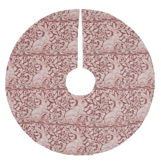 ラブリーブリックレッドホワイトラビットツリースカート ブラッシュドポリエステルツリースカート (正面)