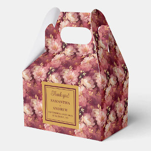 ラブリーブルゴーニュ赤面金ゴールドウォーター結婚カラー フェイバーボックス