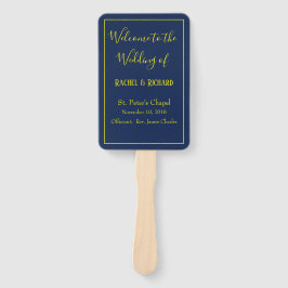 ラブリーブルーとイエロー結婚式 プログラム ハンドファン