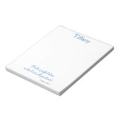 ラブリーブルーとホワイトの聖なる書物、 経典 ノートパッド (回転)