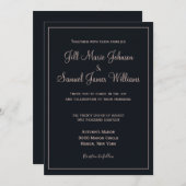 ラブリーブルーと埃っぽいバラ結婚ズ 招待状 (正面/裏面)