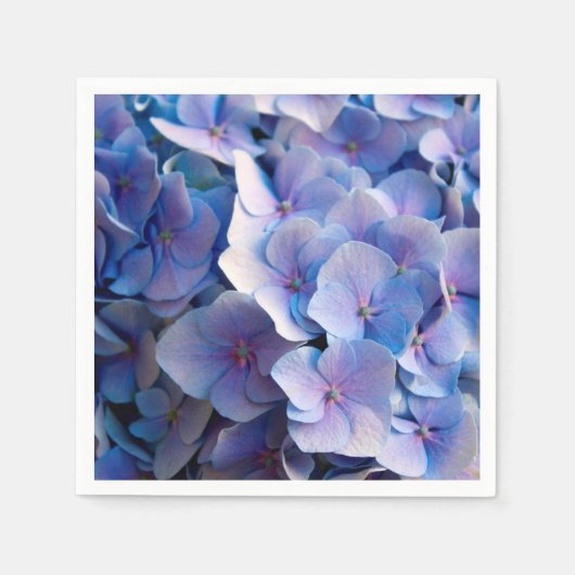 ラブリーブルーアジサイの花 スタンダードカクテルナプキン (正面)