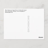 ラブリーブルーウォーターカラーオージーパターン ポストカード (裏面)