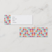 ラブリーブルーパープルピーチオレンジの葉柄 スキニー名刺 (正面/裏面)