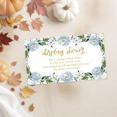 ラブリーブルーフローラベビーシャワー表示シャワー エンクロージャーカード