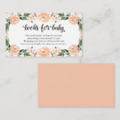 ラブリーブルーフローラ赤ちゃんシャワーベビー本 エンクロージャーカード (正面/裏面)