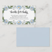 ラブリーブルーフローラ赤ちゃんシャワーベビー本 エンクロージャーカード (正面/裏面)