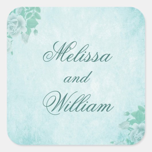 ラブリーブルーフローラ スクエアシール (正面)