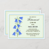 ラブリーブルーベルズリタイアメント招待状カード 招待状 (正面/裏面)