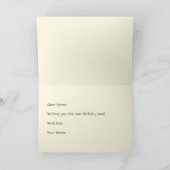 ラブリーブルーベル誕生日グリーティングカード カード (内部)