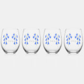 ラブリーブルーベル ステムなしワイングラス (裏面)