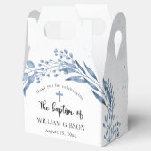 ラブリーブルー花模様バプテスマ フェイバーボックス (オープン)