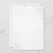 ラブリーブルー花模様バプテスマ 招待状 (裏面)