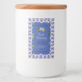 ラブリーブルー製品包装ラベルかわいいバラ フードラベル (正面)