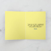 ラブリーブルー&イエローゲーマーコントローラー誕生日 カード (内部)