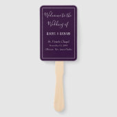 ラブリープラムアンドシルバー結婚式 プログラム ハンドファン (正面)