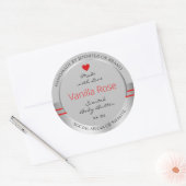 ラブリープロダクト包装ラベルライトグレーシルバー ラウンドシール (封筒)