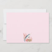 ラブリーベビーナルファル1st誕生日パーティの招待状 招待状 (裏面)