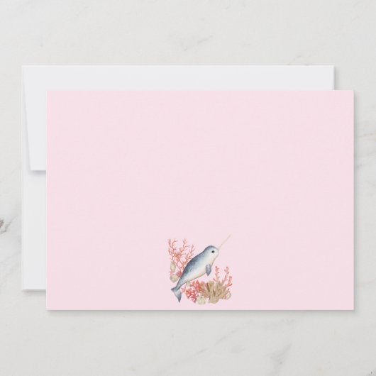 ラブリーベビーナルファル1st誕生日パーティの招待状 招待状 (裏面)