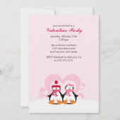 ラブリーペンギンカップルバレンティンデーパーティー 招待状 (正面)