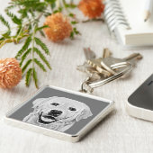 ラブリーペンシルラブラドールリトリエバーキーチェーン キーホルダー (側面)