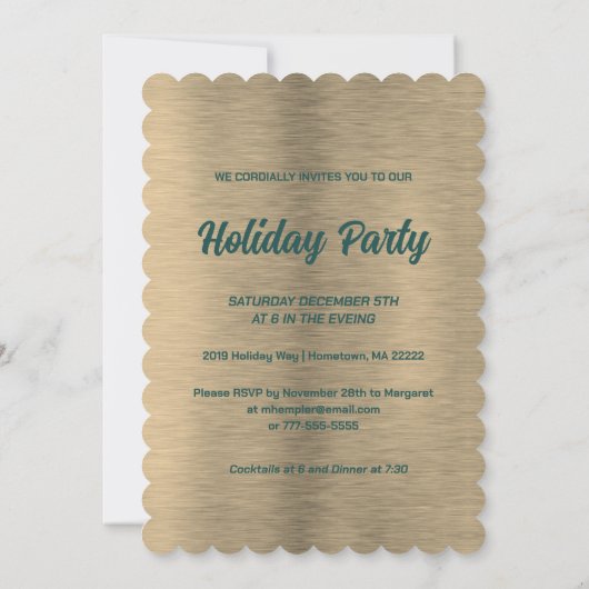 ラブリーホリデビクトリアンィーパーティー招待状 招待状 (裏面)