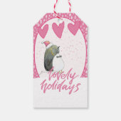 ラブリーホリデー |かわいいペンギンのクリスマス ギフトタグ (裏面)