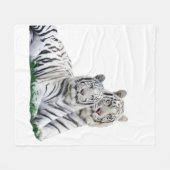 ラブリーホワイトタイガーフリースブランケット フリースブランケット (正面(横))