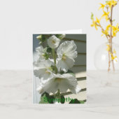 ラブリーホワイトホライホックス、悔やみや弔慰 カード (黄色い花)