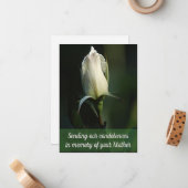 ラブリーホワイトローズブドグリーティングカード ノートカード (正面/裏面インサイチュ)