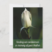 ラブリーホワイトローズブドグリーティングカード ノートカード (正面)