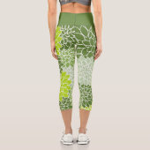 ラブリーボタニカルグリーンダリアフローラ カプリレギンス (裏面)