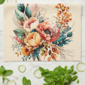 ラブリーボホ秋ブーケ キッチンタオル (折り畳み)