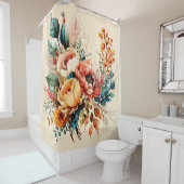 ラブリーボホ秋ブーケ シャワーカーテン (インサイチュ)