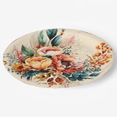 ラブリーボホ秋ブーケ ペーパープレート (アングル)