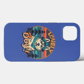 ラブリーボーイクールヴィンテージレトロハスキーパピー Case-Mate iPhoneケース (裏面 (横))