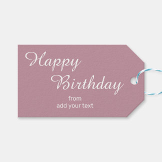 ラブリーマウヴ – ピンク誕生日ギフトラベル ギフトタグ
