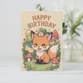 ラブリーマジカルキツネ誕生日 カード (スタンド正面)
