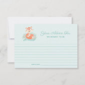 ラブリーママとベビーキツネボーイベビーシャワーアドバイス 招待状 (正面)