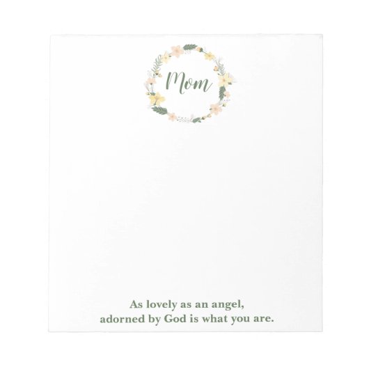 ラブリーママフローラリース ノートパッド (正面)