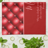 ラブリーママレッド キッチンタオル (折り畳み)