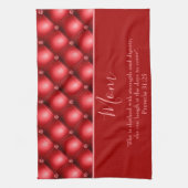 ラブリーママレッド キッチンタオル (縦)