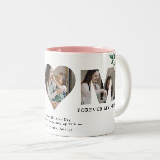 ラブリーママ引用文赤面フローラ3カスタムフォトマグ ツートーンマグカップ (正面右)