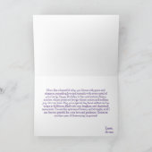 ラブリーママ誕生日スイートウォーターカラーチューリップフローラ カード (内部)