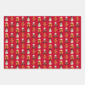 ラブリーマンガ包み紙フラットシートセット3 ラッピングペーパーシート (正面3)