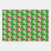 ラブリーマンガ包み紙フラットシートセット3 ラッピングペーパーシート (正面)