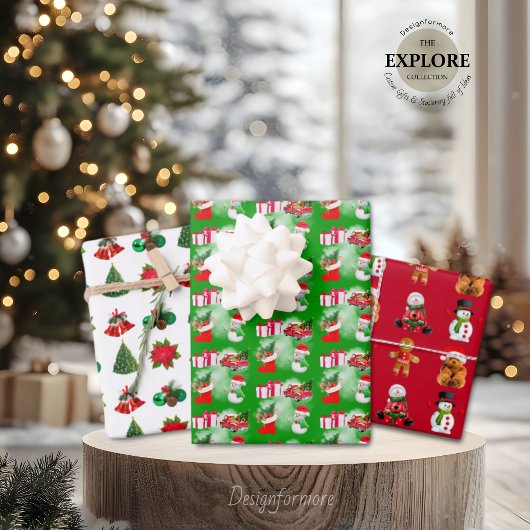 ラブリーマンガ包み紙フラットシートセット3 ラッピングペーパーシート