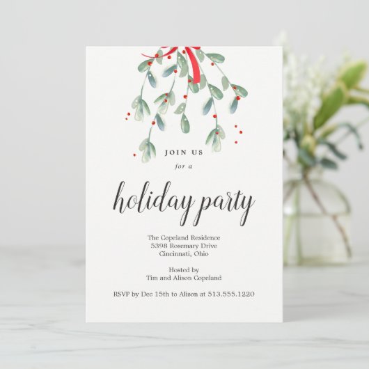 ラブリーミドレトークリスマスホリデーパーティ招待状 招待状 (スタンド正面)