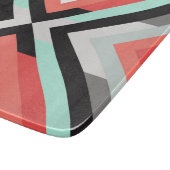 ラブリーミントコーラル幾何学模様 カッティングボード (角)